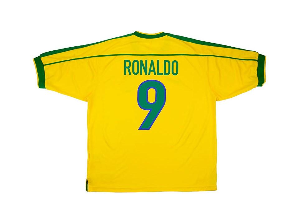 Brazil Brasil 1998 Ronaldo 9 World Cup Domicile Maillot