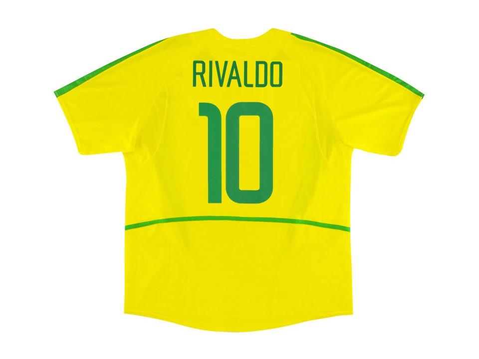 Brazil Brasil 2002 World Cup Rivaldo 10 Domicile Maillot
