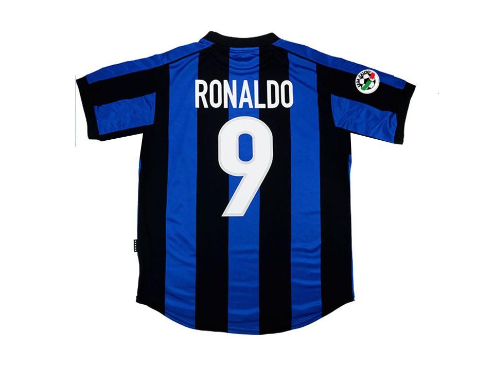 Inter Milan 1998 1999 Ronaldo 9 Domicile Football Maillot de football Maillot