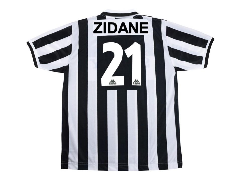 Juventus 1996 1997 Zidane 21 Home Football Shirt Soccer Jersey